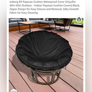Papasan chair covers waterproof 50 inch color: black